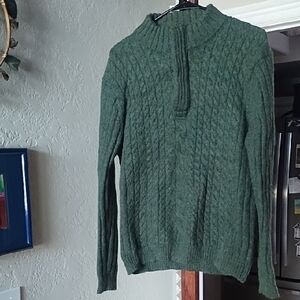 Leo Peressi Green Alpaca Knit Pullover